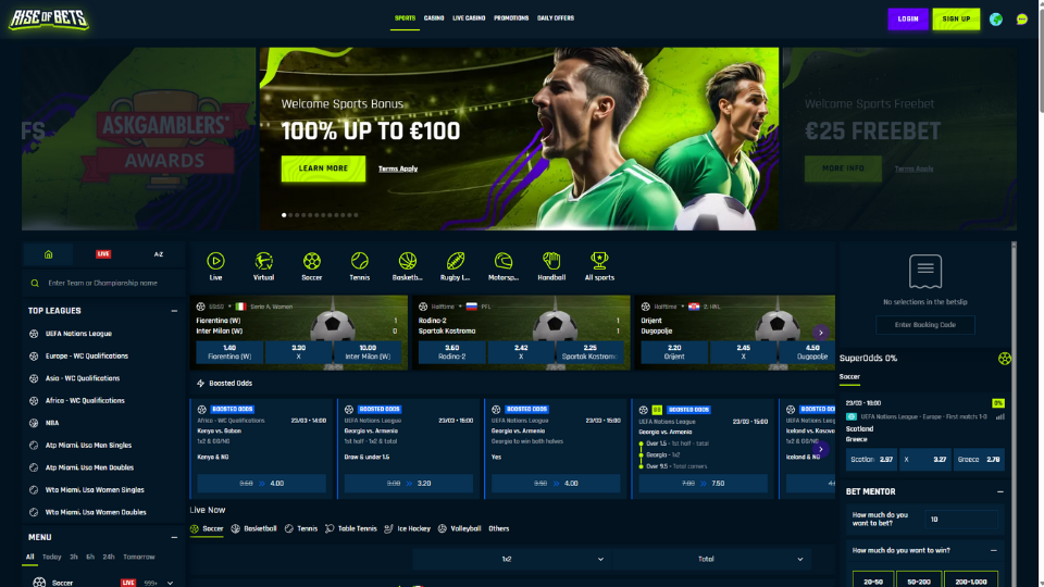 Rise of Bets Sportsbook